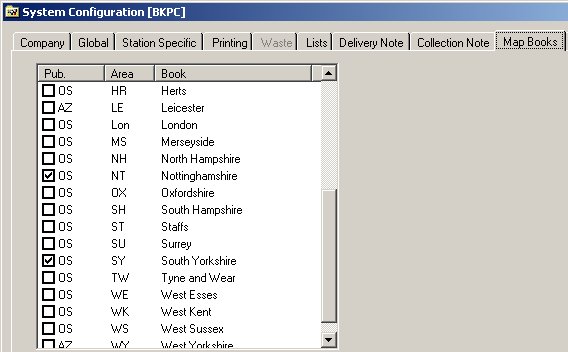  System Configuration - Map Books 